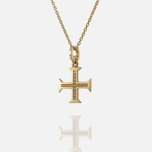 Yellow gold and diamond cross wire | Good Hope