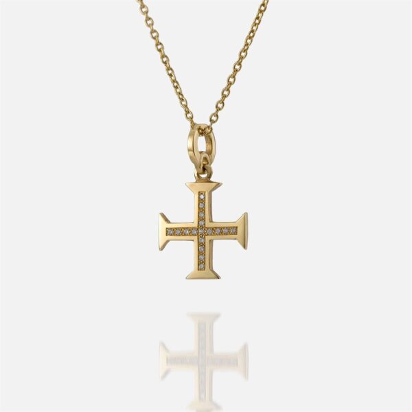 Yellow gold and diamond cross wire | Good Hope