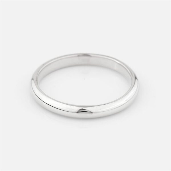 Aliança meia-cana em ouro branco - Image 2