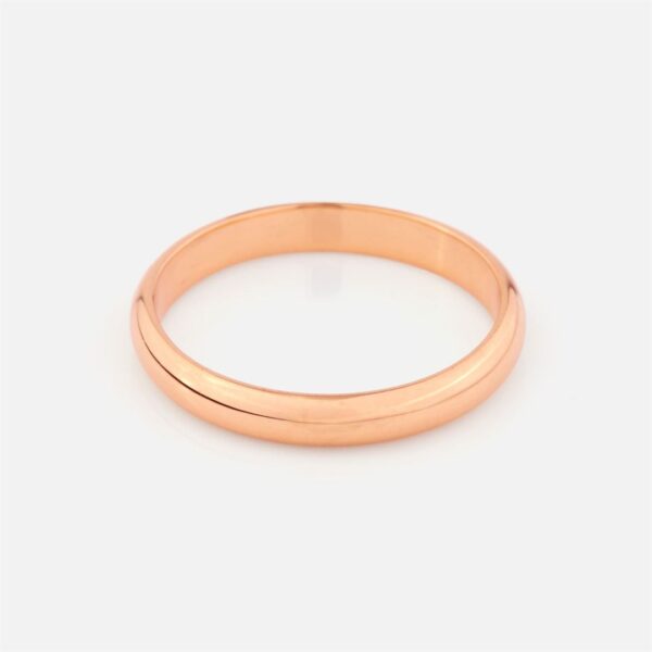 Aliança meia-cana em ouro rosa - Image 2
