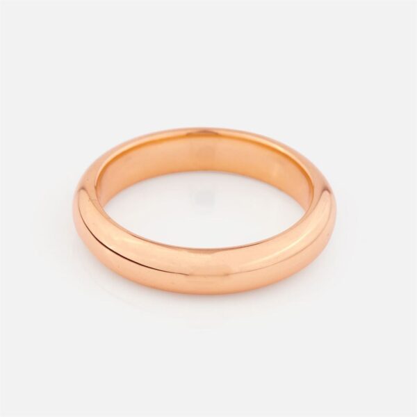Aliança meia-cana em ouro rosa - Image 2