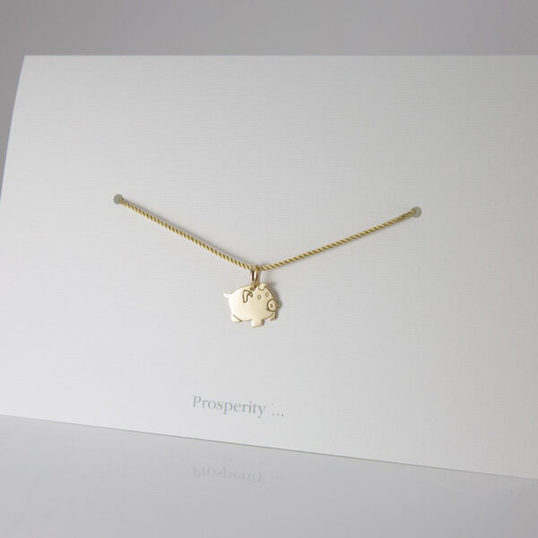 Pendente prosperity em ouro amarelo da coleção gold wish da Leitão & Irmão