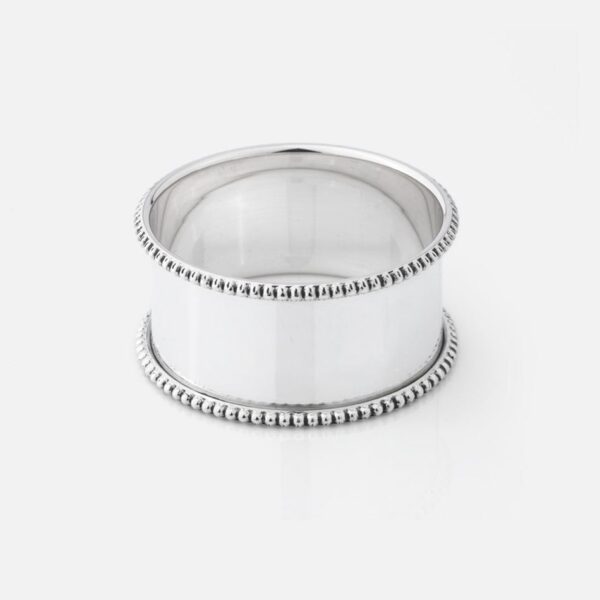 Argola de Guardanapo alta em prata | Modelo Contas