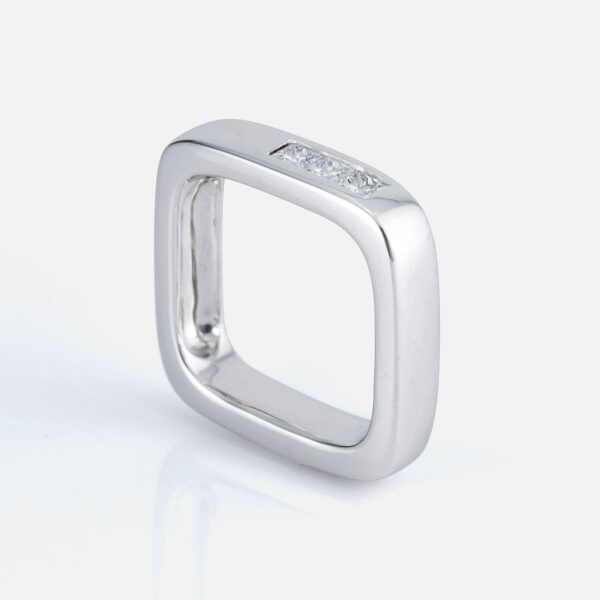 Shapes Ring in White Gold with Diamonds