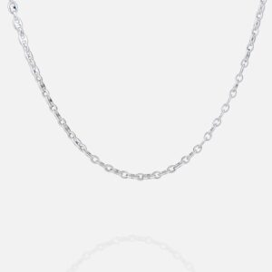 Fio de malha anchor chain em prata da Leitão & Irmão