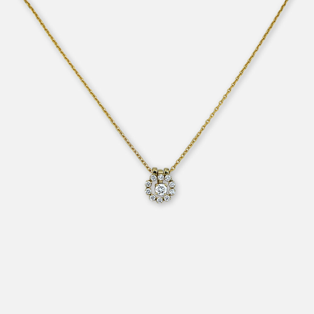 Fio e pendente em ouro e diamantes coleção Memory Jewels da Leitão & Irmão