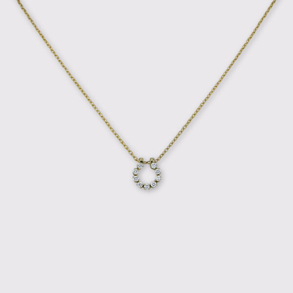 Fio e pendente em ouro e diamantes memory jewels da Leitão & Irmão