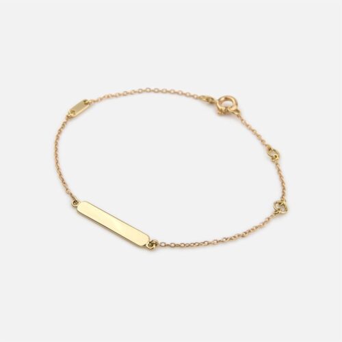 Pulseira em ouro para personalizar da leitão & Irmão
