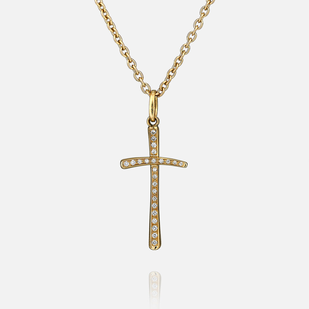 Cruz em ouro e diamantes da Leitão & Irmão