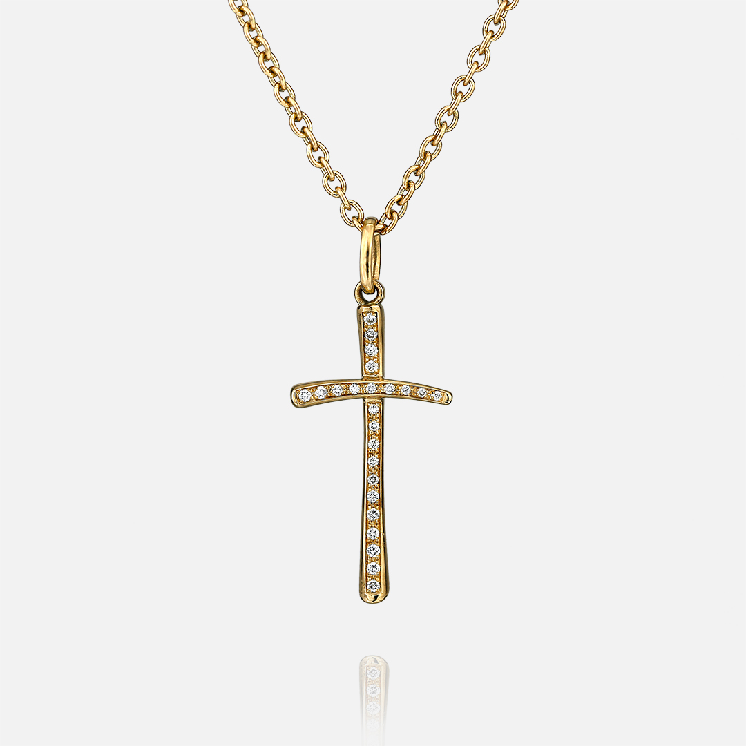 Cruz em ouro e diamantes da Leitão & Irmão