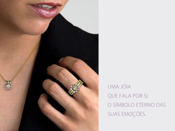Anel Três em Um em ouro branco e diamantes | Memory Jewels - Image 16