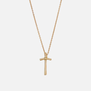 Colar cruz báculo papal em ouro e diamantes da coleção Peace, hope and love