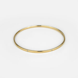 Pulseira escrava em ouro amarelo com 7 diamantes da Leitão & Irmão