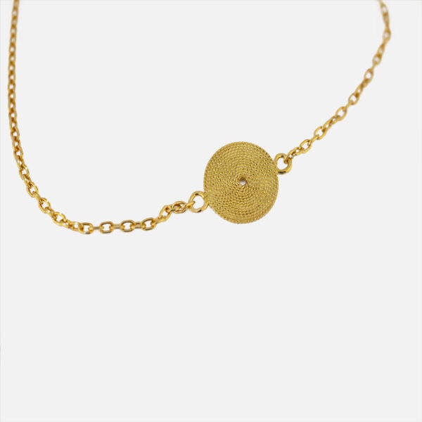 Pulseira rodilhão em prata dourada em filigrana da Leitão & Irmão.