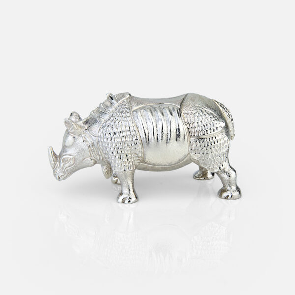 Rinoceronte da Cidadania em prata da Coleção Royal Collection da Leitão & Irmão x Museu do Tesouro Real